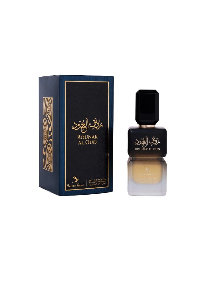 عطر رونق العود للجنسين من الماس للعطور 100 مل - أو دو بارفيوم بتركيز قوي وثبات ملكي يدوم طويلاً برائحة الزهور الأنيقة، العود الملكي النقي، الأخشاب والعنبر الذهبي - عطر فخم ومميز